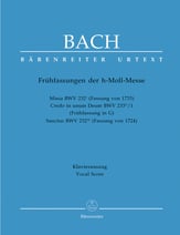 Early Versions of the Mass in B Minor SATB Vocal Score cover
